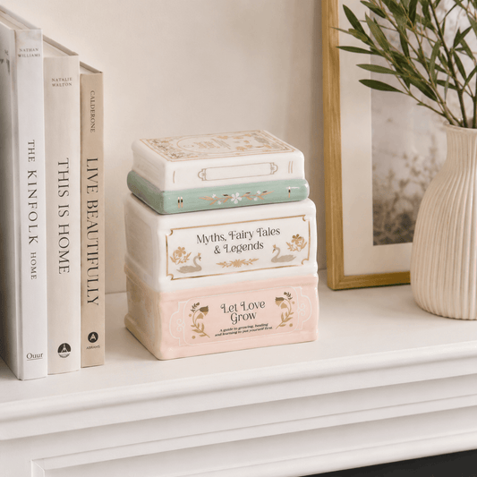 Brûleur à fondants Histoires en forme de pile de livres, Les Fondeurs d'Histoires