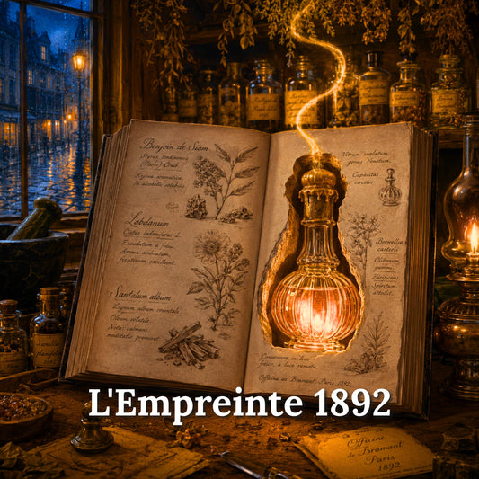 L'Empreinte 1892, bougie et fondants parfumés Signature Les Fondeurs d'Histoires