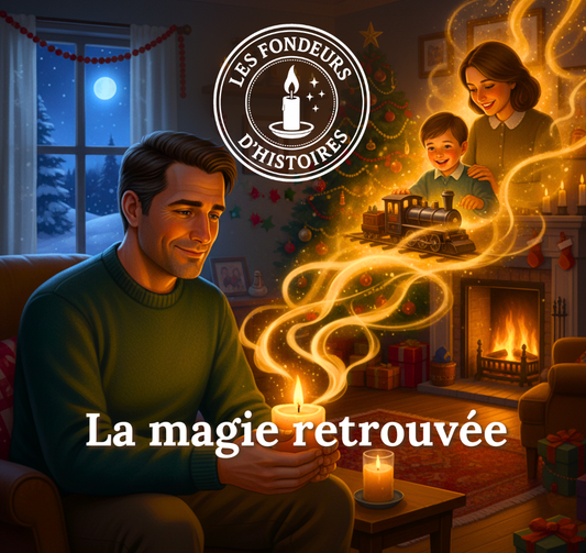 Bougie artisanale parfumée Les Fondeurs d’Histoires coulée à la main en Bretagne.