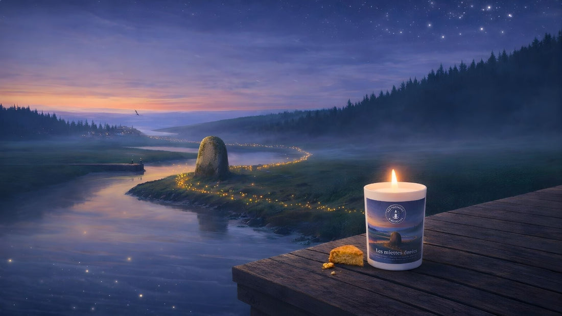 Les Miettes Dorées : la bougie bretonne inspirée du gâteau breton et des légendes du Pays Bigouden - Les Fondeurs d'Histoires