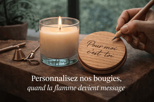 Personnaliser nos bougies: quand la flamme devient message - Les Fondeurs d'Histoires