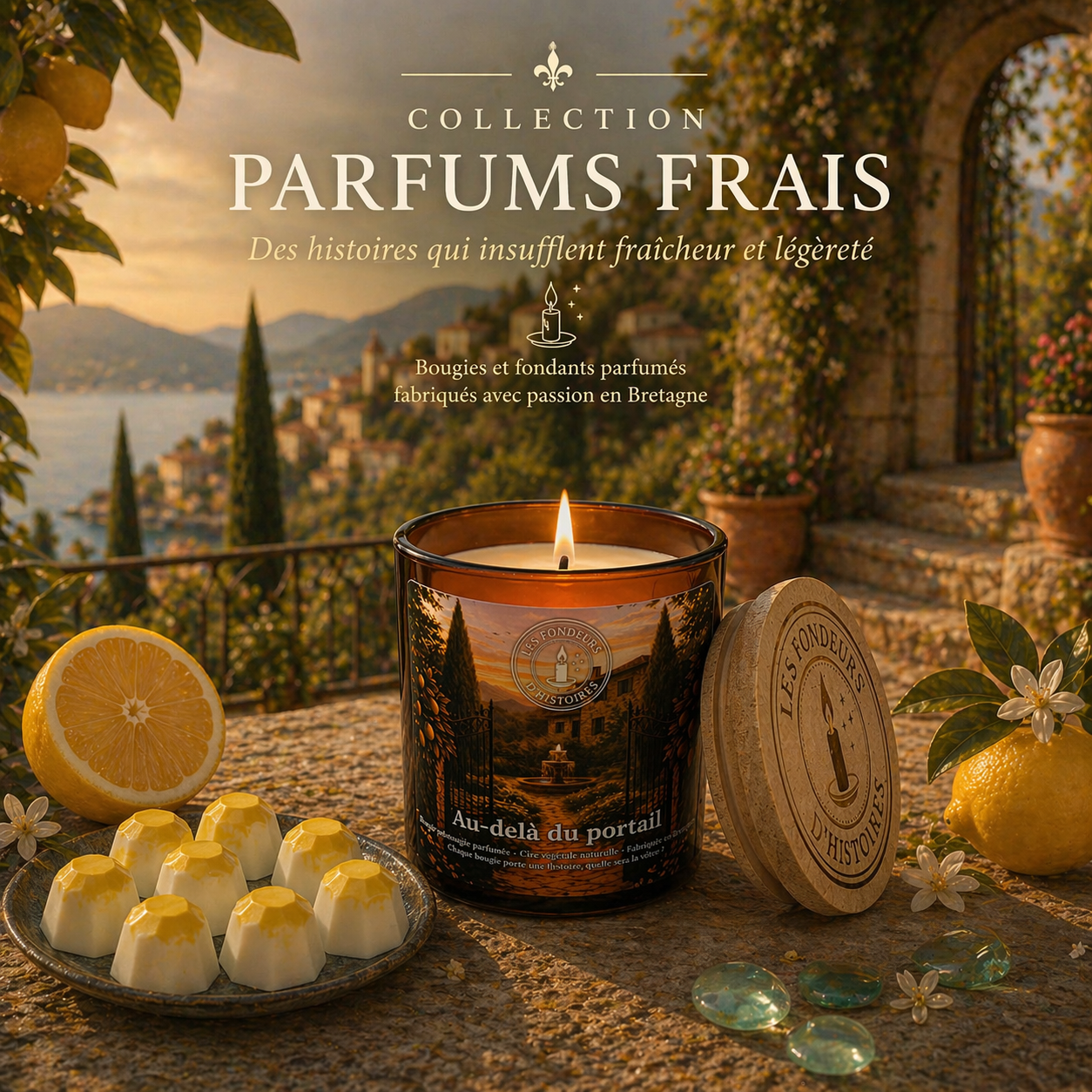 🌬️ Collection – Parfums frais | Bougies & fondants parfumés