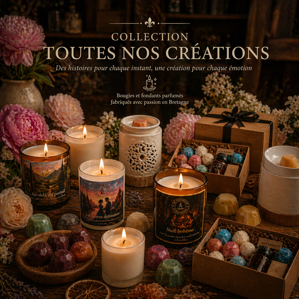 Bougies artisanales parfumées en Bretagne