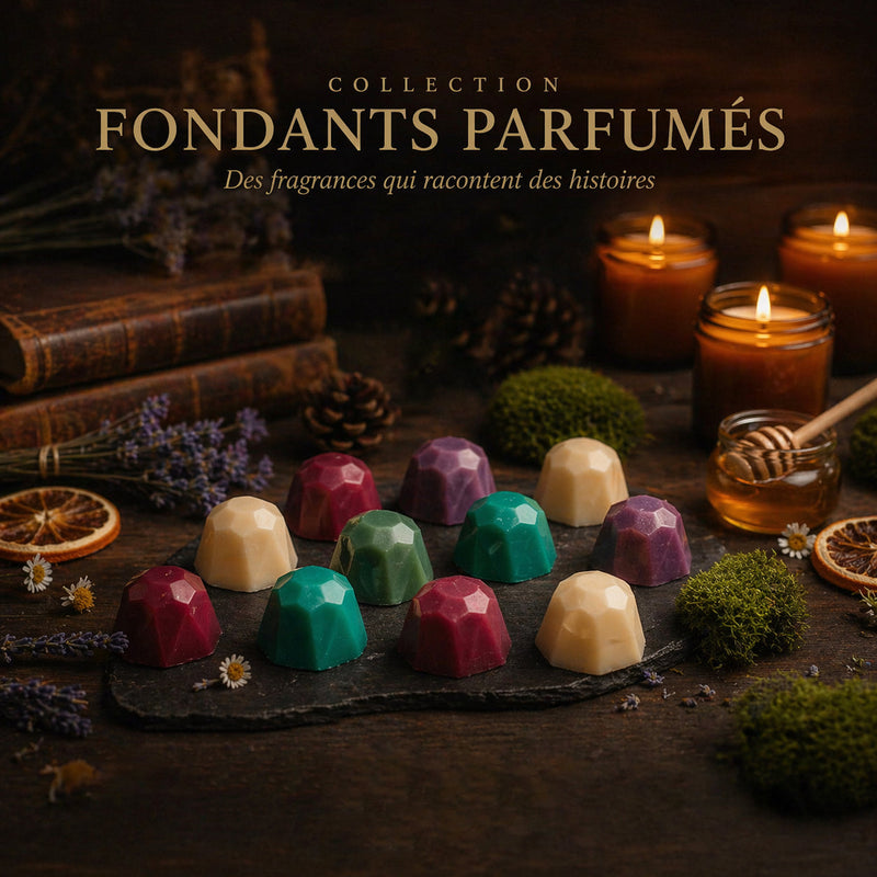 Collection of artisanal scented melts Les Fondeurs d'Histoires