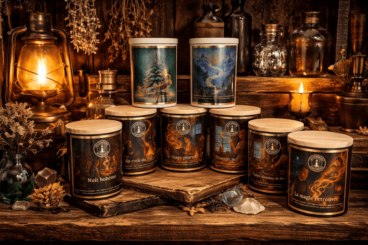 🕯️ Collection – Bougies parfumées à base de cire végétale de soja - Les Fondeurs d'Histoires