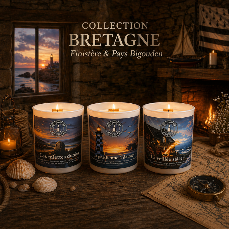 Brittany, Finistère and Pays Bigouden Collection, scented candles and melts