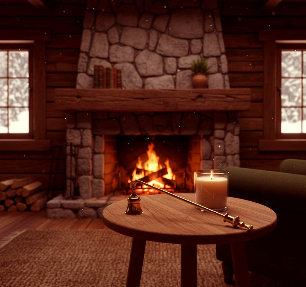 Bougie artisanale parfumée créant une atmosphère élégante et apaisante.