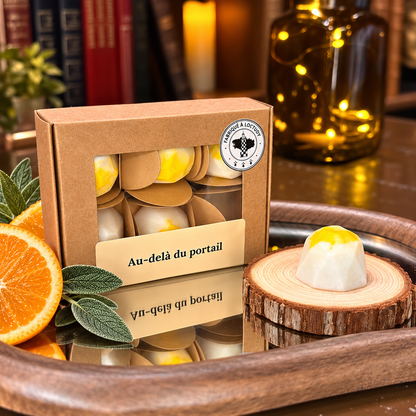 Fondants parfumés Au-delà du portail, Les Fondeurs d'Histoires, coulés à la main à Loctudy