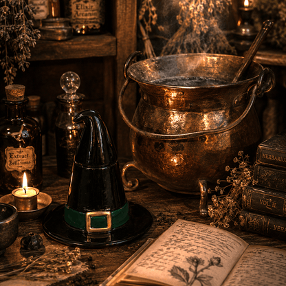 <span style="color:rgb(0,0,0);">Bougie artisanale parfumée -</span> Br_leur_fondants_Chapeau_des_Secrets_en_c_ramique_noire_Les_Fondeurs_d_Histoires - Les Fondeurs d'Histoires - <span style="color:rgb(0,0,0);">en cire végétale fabriquée en Bretagne - Les Fondeurs d’Histoires</span>