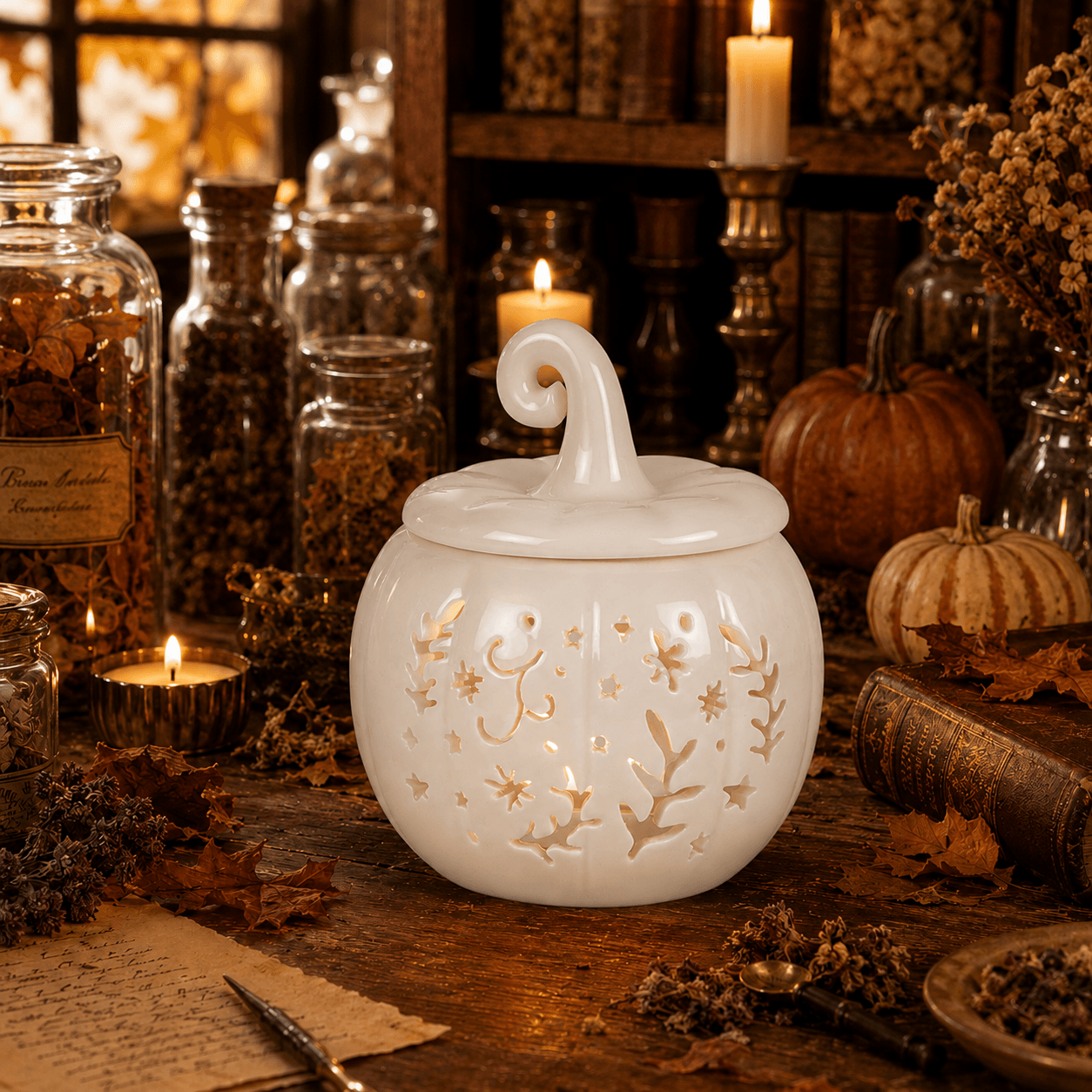 <span style="color:rgb(0,0,0);">Bougie artisanale parfumée -</span> Br_leur_fondants_Citrouille_Enchant_e_en_c_ramique_cr_me_avec_couvercle_brun_orang_Les_Fondeurs_d_Histoires - Les Fondeurs d'Histoires - <span style="color:rgb(0,0,0);">en cire végétale fabriquée en Bretagne - Les Fondeurs d’Histoires</span>
