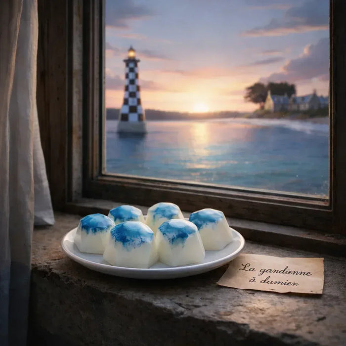 Scented wax melts The Checkerboard Guardian, artisanal Breton marine scent