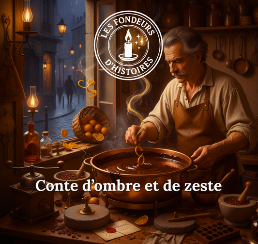 Bougie artisanale parfumée Les Fondeurs d’Histoires coulée à la main en Bretagne.