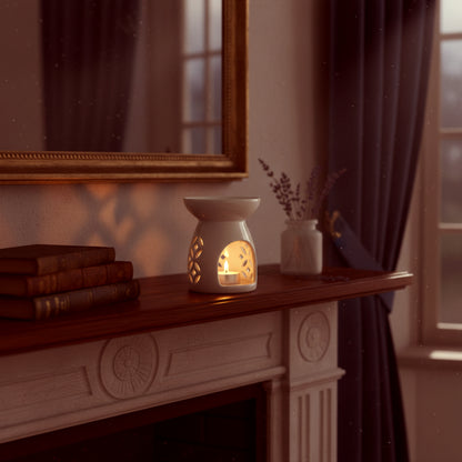 Photographie de bougie naturelle faite main, lumière douce et ambiance cocooning.