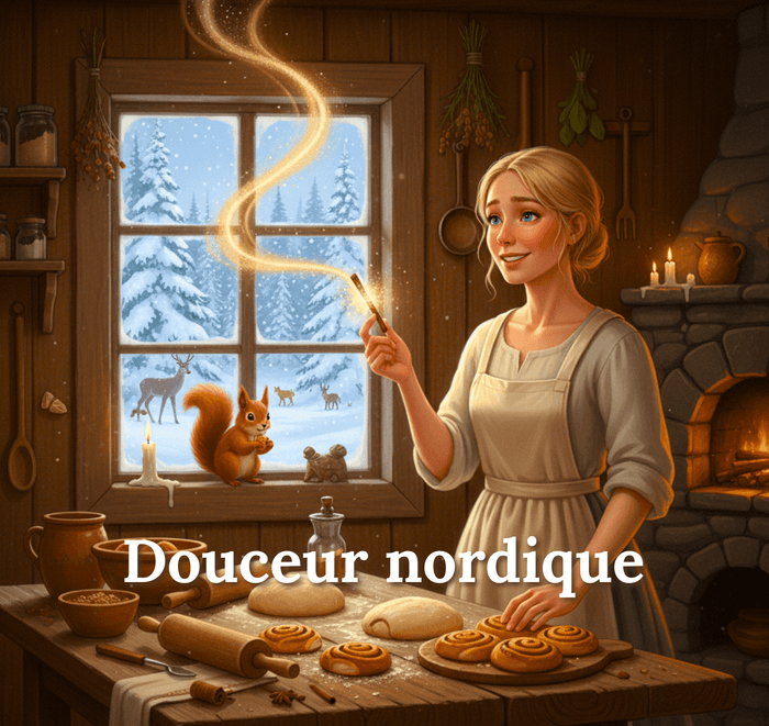 Bougie parfumée Douceur nordique, Les Fondeurs d'Histoires