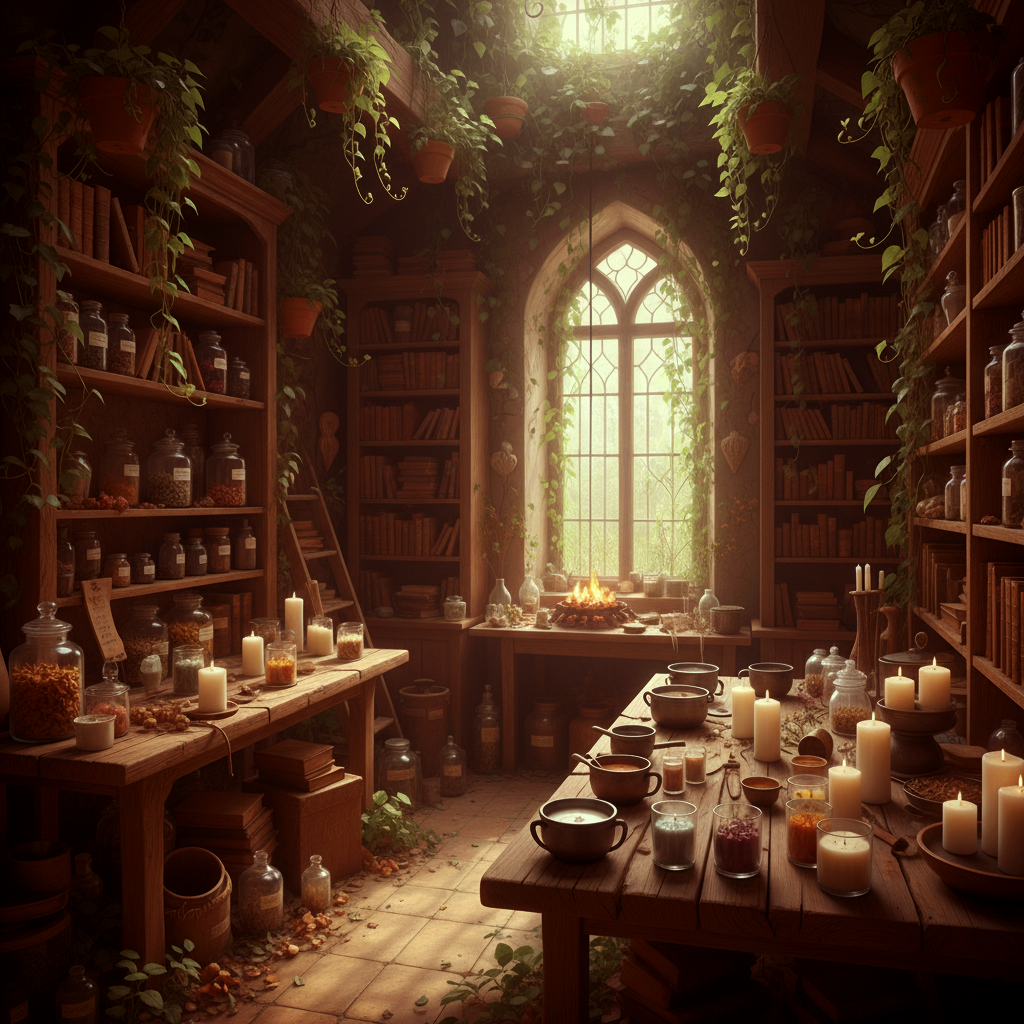 Flamme parfumée dans un pot en verre ambré, ambiance cocooning