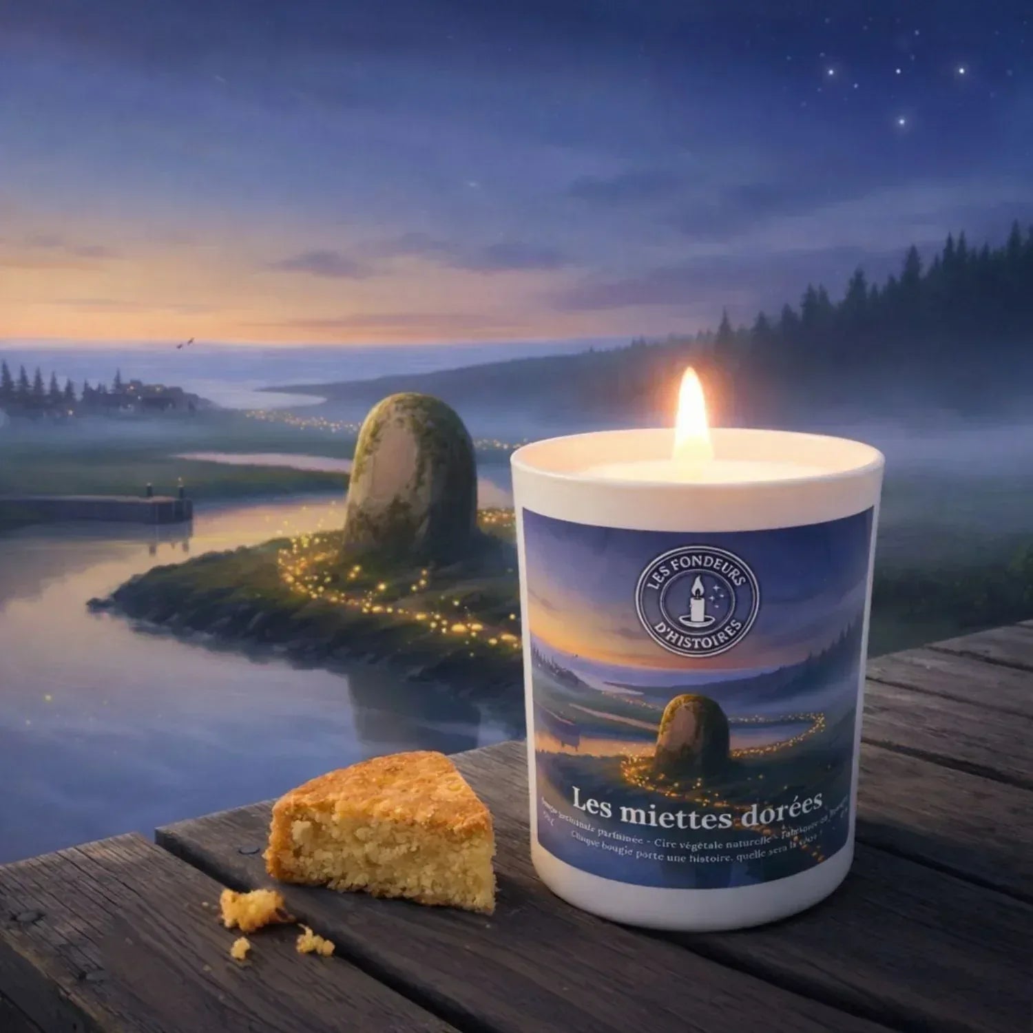 Bougie parfumée Les miettes dorées - Les Fondeurs d'Histoires