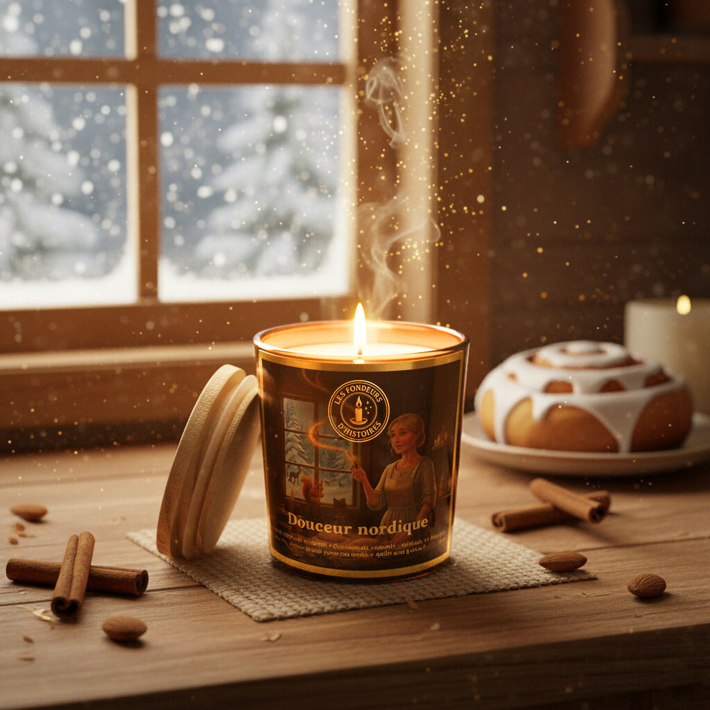 Mise en scène magique inspirée de notre univers apothicaire, bougie artisanale