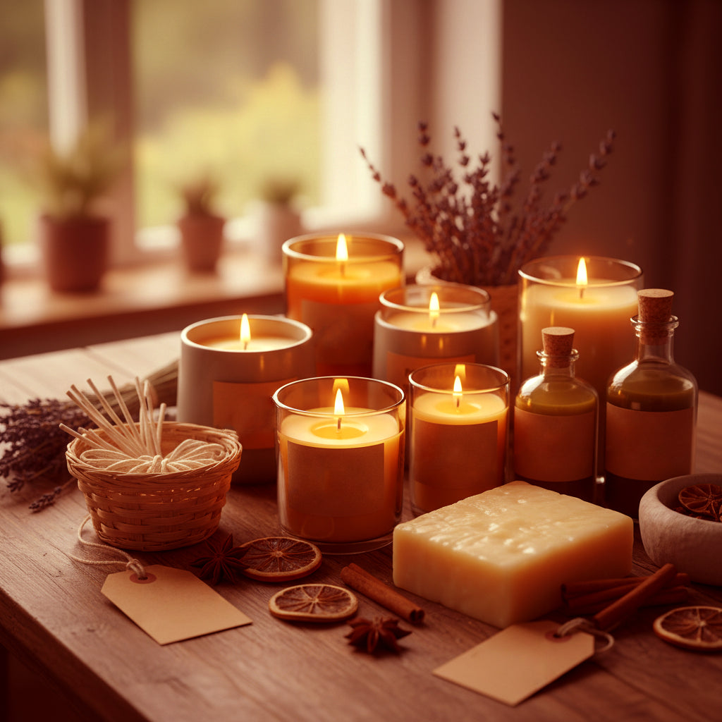 Bougie artisanale parfumée Les Fondeurs d’Histoires coulée à la main en Bretagne.