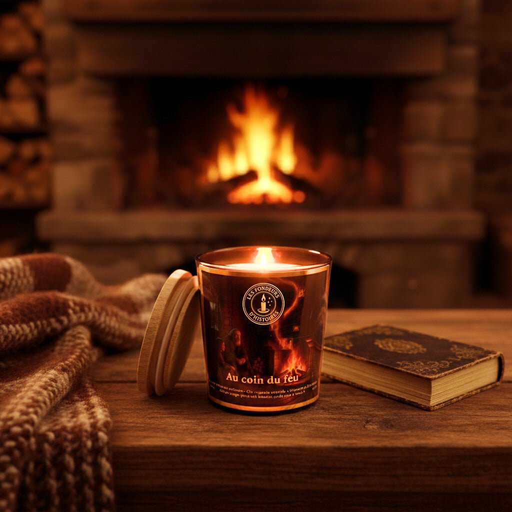 Bougie Au coin du feu - Les Fondeurs d'Histoires