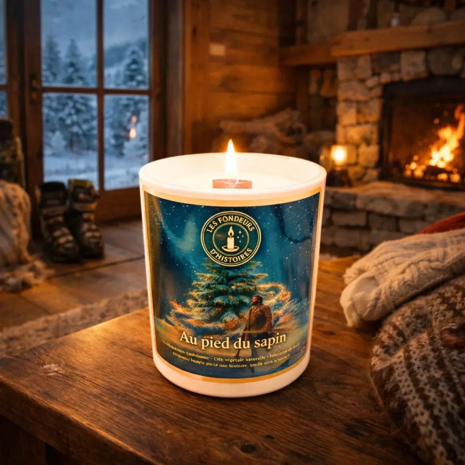Bougie parfumée Au pied du sapin - Les Fondeurs d'Histoires