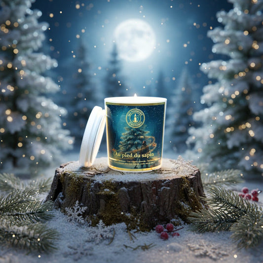 Bougie Au pied du sapin - Les Fondeurs d'Histoires