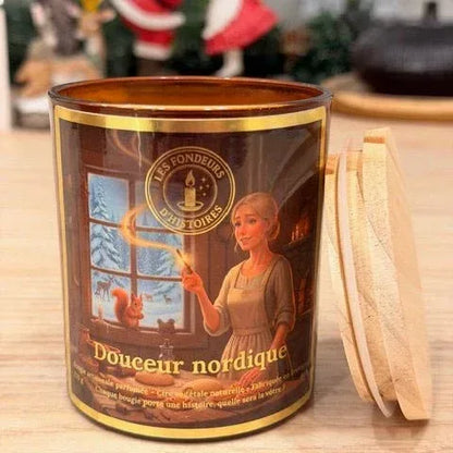 Bougie parfumée Douceur nordique - Les Fondeurs d'Histoires