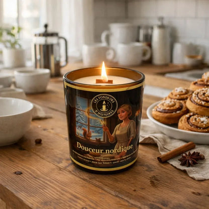 Bougie parfumée Douceur nordique - Les Fondeurs d'Histoires