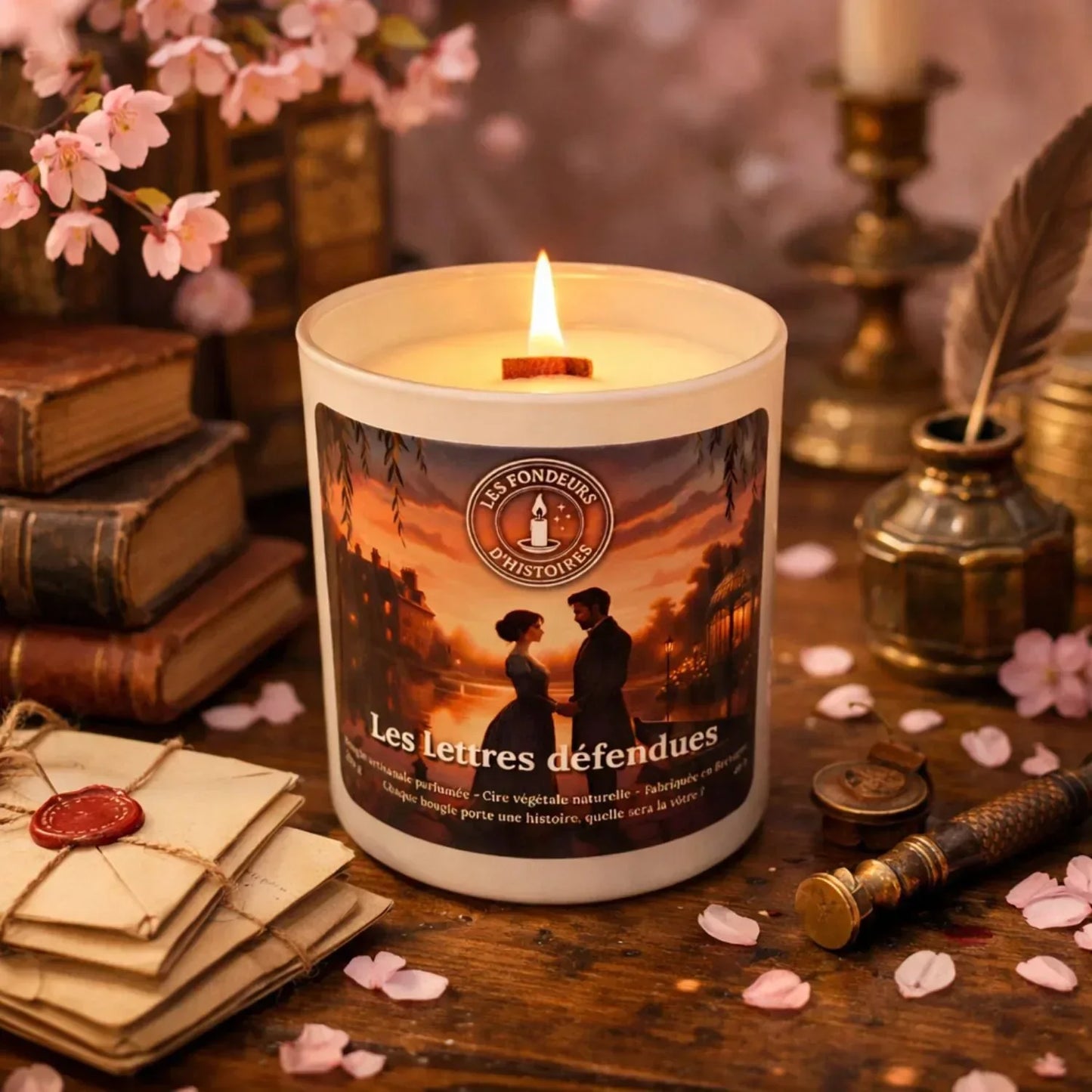 Bougie parfumée Les lettres défendues - Les Fondeurs d'Histoires