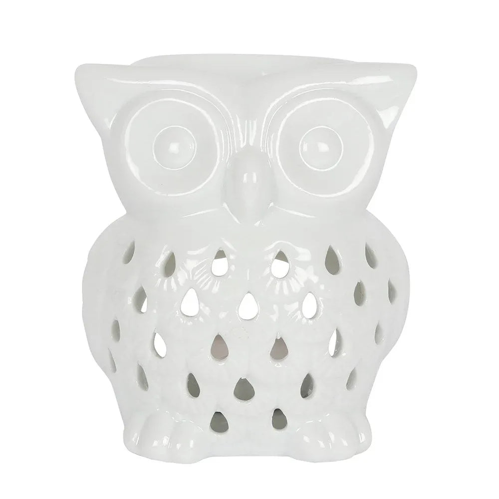 Bougie artisanale parfumée Brûleur à fondants Intuition - Hibou – création Les Fondeurs d'Histoires