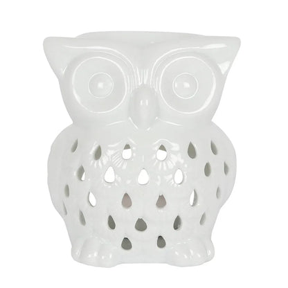 Bougie artisanale parfumée Brûleur à fondants Intuition - Hibou – création Les Fondeurs d'Histoires