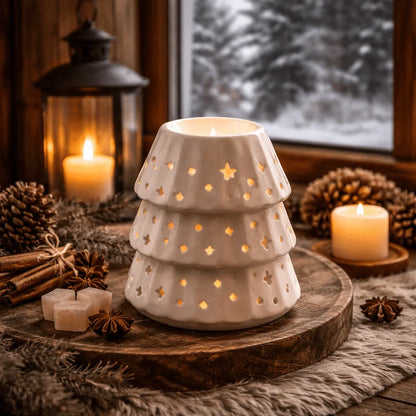 Bougie artisanale parfumée Brûleur à fondants Pran - Grand Sapin – création Les Fondeurs d'Histoires