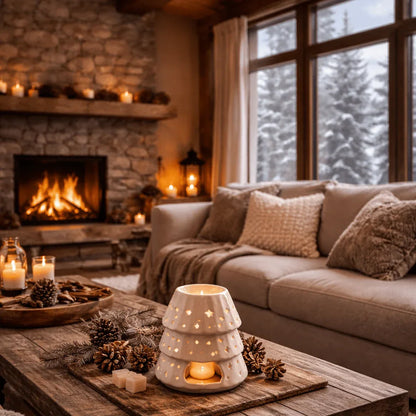 Bougie artisanale parfumée Brûleur à fondants Pran - Grand Sapin – création Les Fondeurs d'Histoires