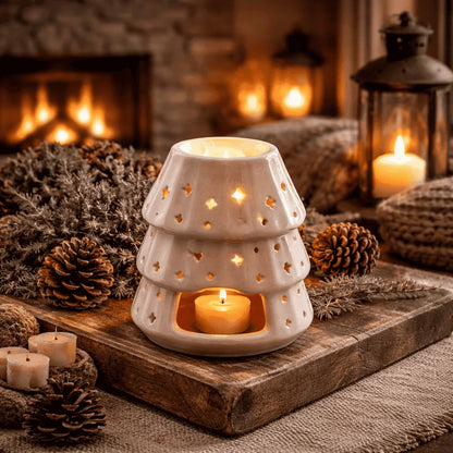 Bougie artisanale parfumée Brûleur à fondants Pran - Grand Sapin – création Les Fondeurs d'Histoires