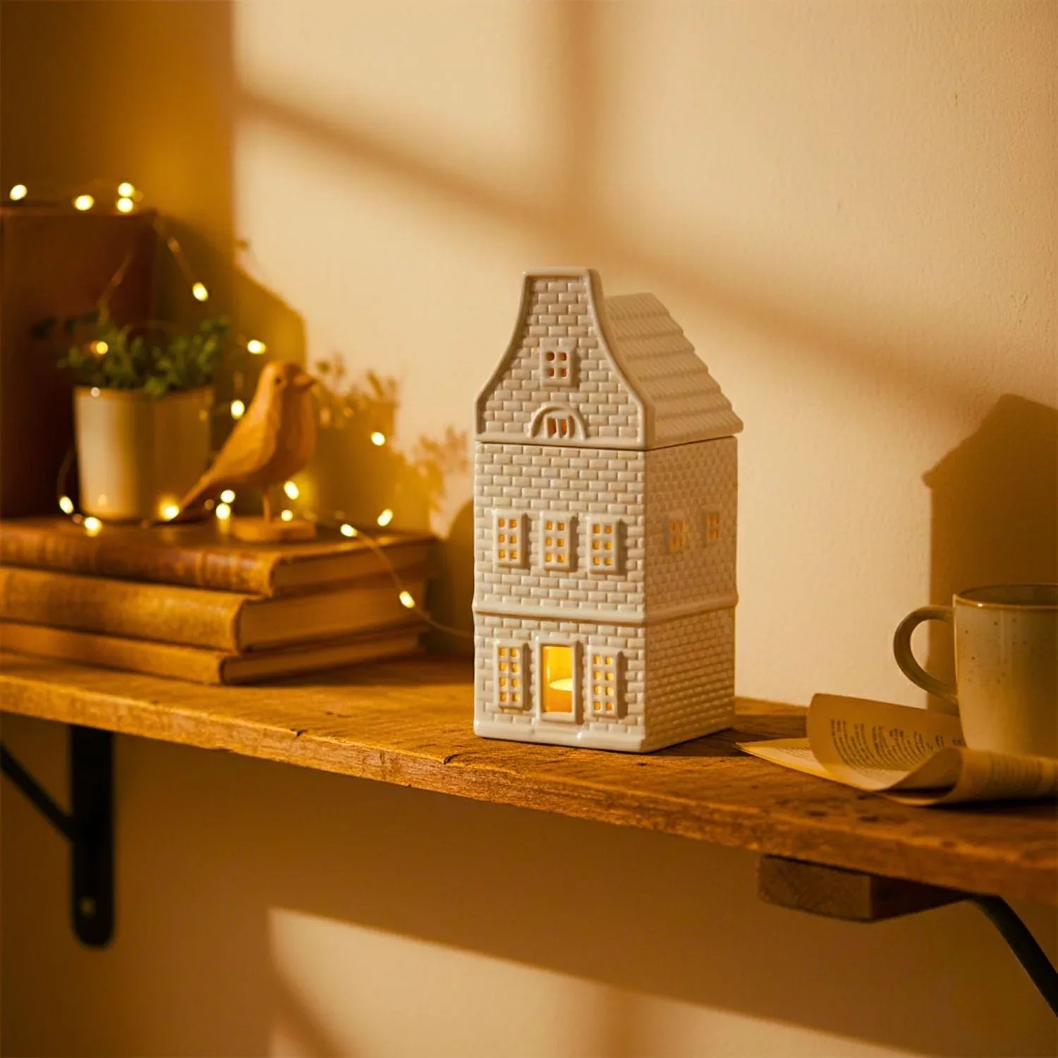 Bougie artisanale parfumée Brûleur à fondants Protection - Maison haute – création Les Fondeurs d'Histoires