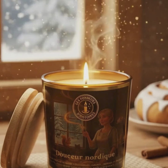 Décoration de maison avec bougie parfumée des Fondeurs d’Histoires